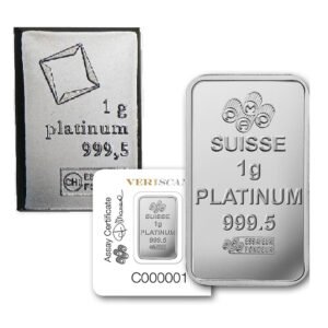 1 Gram Platinum Bar For Sale (Varied Condition)