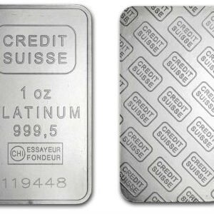 1 oz Credit Suisse Platinum Bar For Sale (w/ CoA)