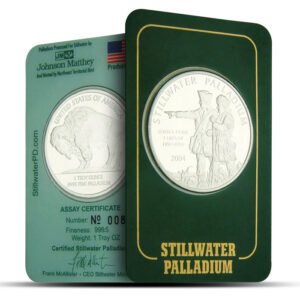 1 oz Johnson Matthey Stillwater Palladium Round