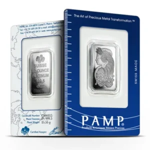 1/2 oz PAMP Suisse Fortuna Platinum Bar (New w/ Assay)
