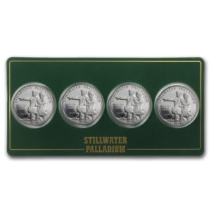 1/4 oz Johnson Matthey Palladium 4-Round Set (Lewis & Clark, w/ Assay)