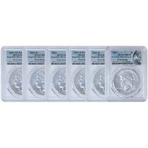 Silver Dollar 6-Coin Set PCGS MS70 FS