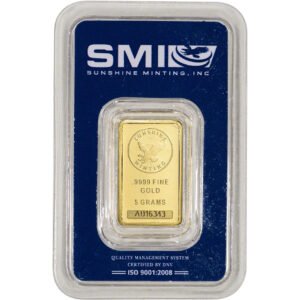 5 Gram Sunshine Gold Bar For Sale