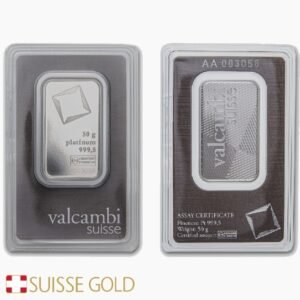 50 Gram Valcambi Platinum Bar For Sale