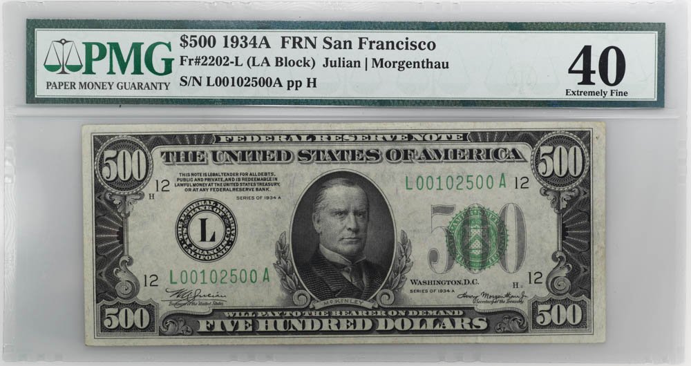 Buy 1934 $500 Federal Reserve Note