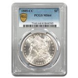 1885-CC Morgan Silver Dollar Coin PCGS MS64