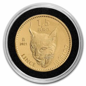 2021 Spain 1 oz Gold Reverse Proof Iberian Lynx Doubloon