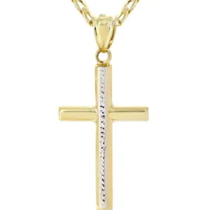 10K Gold Cross Necklace For Men | 4.51 Grams