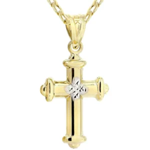 10K Gold Cross Necklace For Men | 3.2 Grams
