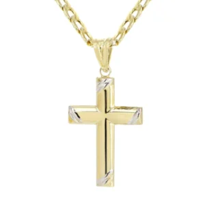 10K Gold Cross Necklace For Men | 3.55 Grams