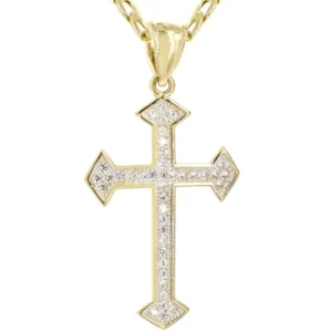 10K Gold Cross Necklace For Men | 4.23 Grams