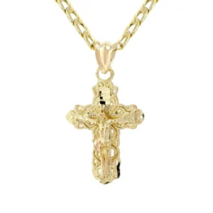 10K Gold Crucifix / Cross Necklace For Men | 2.8 Grams