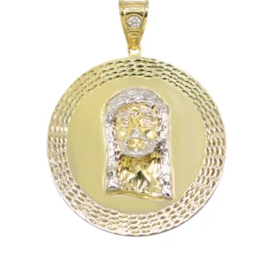 10K Gold Jesus Head Pendant | 8 Grams