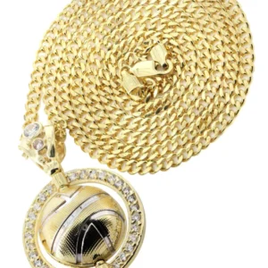 10K Yellow Gold Basketball Necklace | Appx. 21.3 Grams