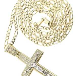 10K Yellow Gold Cross /Crucifix Necklace | Appx. 9.8 Grams