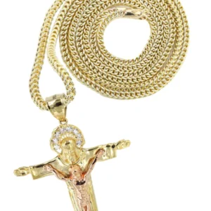 10K Yellow Gold Cross / Crucifix Necklace | Appx. 14.3 Grams