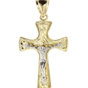 10K Yellow Gold Cross / Crucifix Necklace | Appx. 14.4 Grams