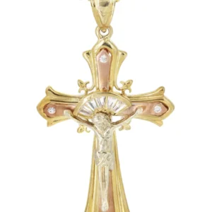 10K Yellow Gold Cross / Crucifix Necklace | Appx. 21 Grams