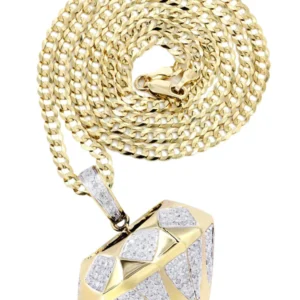 10K Yellow Gold Diamond Necklace | 0.91 Carats
