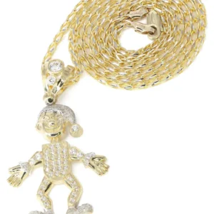 10K Yellow Gold Fancy Link Children Necklace | Appx. 12.8 Grams