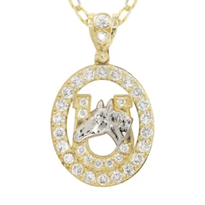 10K Yellow Gold Fancy Link Horse Shoe | Appx. 12.6 Grams