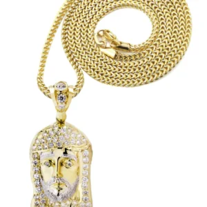 10K Yellow Gold Jesus Piece Chain | Appx. 21.5 Grams
