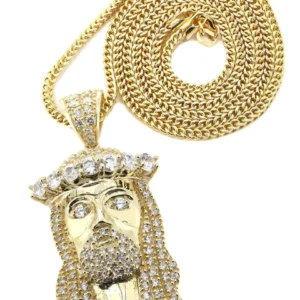 10K Yellow Gold Jesus Piece Chain | Appx. 23.2 Grams