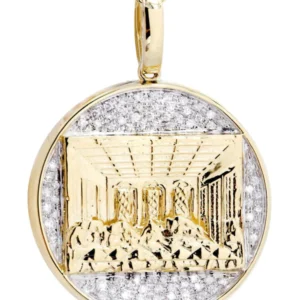 10K Yellow Gold Last Supper Diamond Necklace | 0.32 Carats