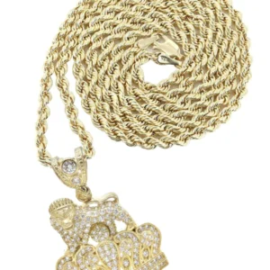 10K Yellow Gold Lion Necklace | Appx. 16.4 Grams