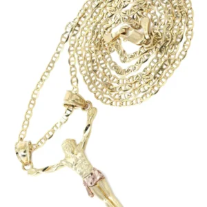10K Yellow Gold Mariner Crucifix Necklace | Appx. 3.5 Grams