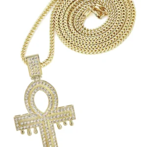 10K Yellow Gold Melting Ankh Necklace | Appx. 15.7 Grams