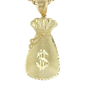 10K Yellow Gold Money Bag Necklace | Appx. 16.4 Grams