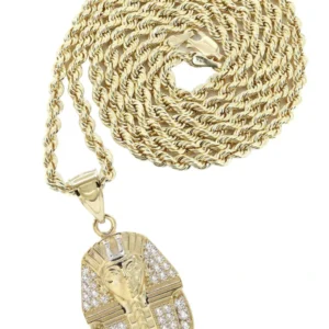 10K Yellow Gold Pharaoh Necklace | Appx. 15.6 Grams