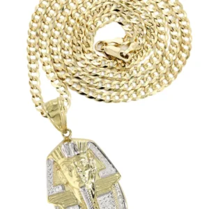 10K Yellow Gold Pharaoh Necklace | Appx. 14.3 Grams