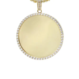 10K Yellow Gold Round Picture Necklace | Appx. 16.7 Grams