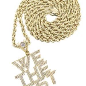 10K Yellow Gold “We The Best” Necklace” | Appx. 18.6 Grams