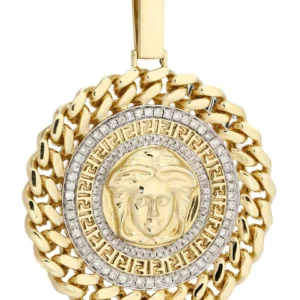 14 Yellow Gold Medusa Diamond Necklace | 1.44 Carats