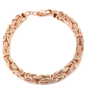 14K Rose Gold Bracelet Byzantine