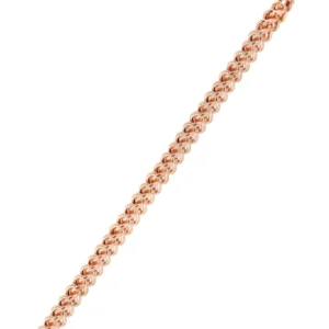 14K Rose Gold Bracelet Hollow Franco