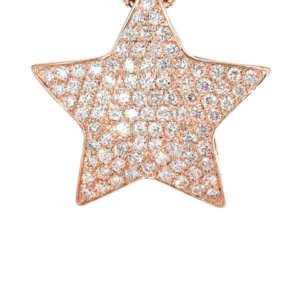 14K Rose Gold Diamond Star Necklace | 1.65 Carats