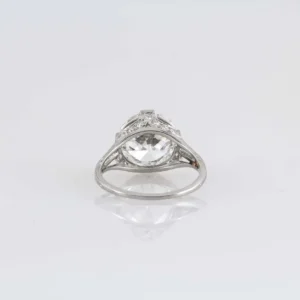 Art Deco 4.06 Carat Old European Cut Diamond Engagement Ring