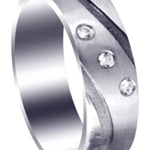 Contemporary Diamond Mens Engagement Ring | 0.09 Carats (Tanner)