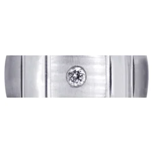 Contemporary Diamond Mens Wedding Band | 0.12 Carats (Dallas)