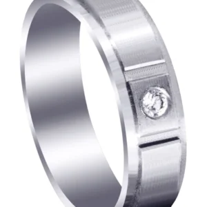 Contemporary Diamond Mens Wedding Band | 0.05 Carats (Francisco)