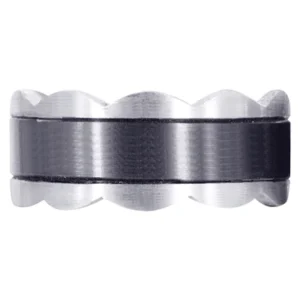 Contemporary Mens Wedding Band | Satin Finish (Jaiden)