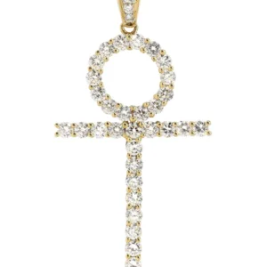 Diamond Ankh Pendant | 2.01 Carats | 4.68 Grams