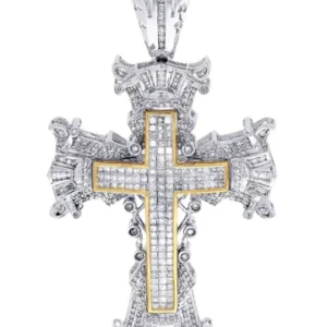 Diamond Cross Pendant| 4.1 Carats| 32.77 Grams