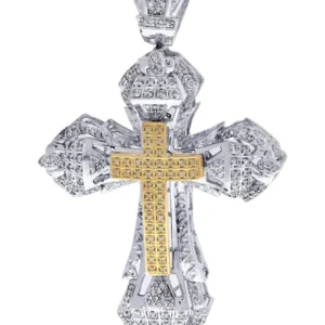 Diamond Cross Pendant| 1.72 Carats| 30.68 Grams