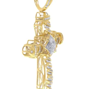 Diamond Cross Pendant| 1.89 Carats| 20.43 Grams