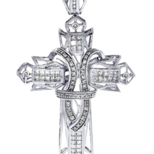 Diamond Cross Pendant| 1.72 Carats| 15.36 Grams